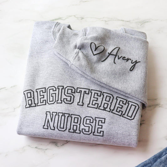 Personalized Registered Nurse Puff Sweatshirt