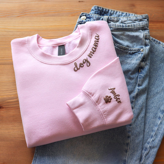 Dog Mom Personalized Puff Sweatshirt