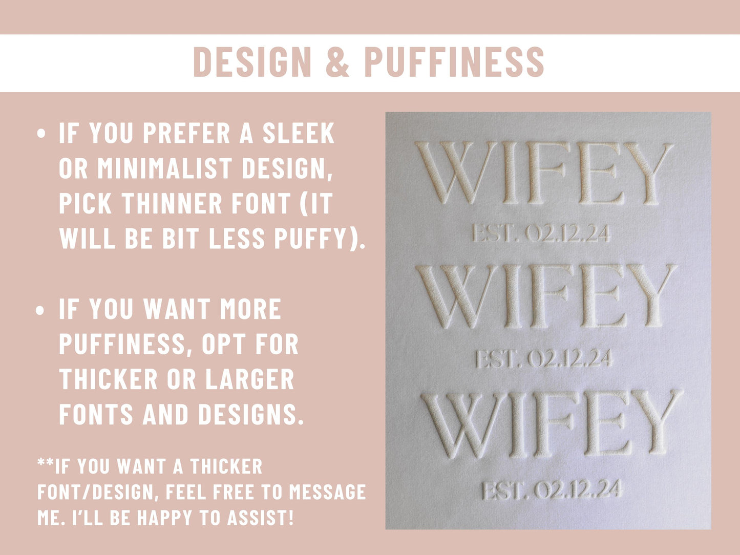 Wifey & Hubby Personalized Puff Sweatshirt