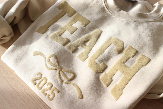 Teacher Custom Puff Sweatshirt