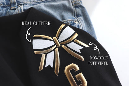 Cheer Sweatshirt Personalized with Glitter and Puff