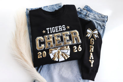 Cheer Sweatshirt Personalized with Glitter and Puff