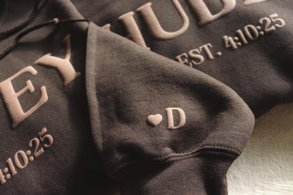 Wifey & Hubby Personalized Puff Sweatshirt