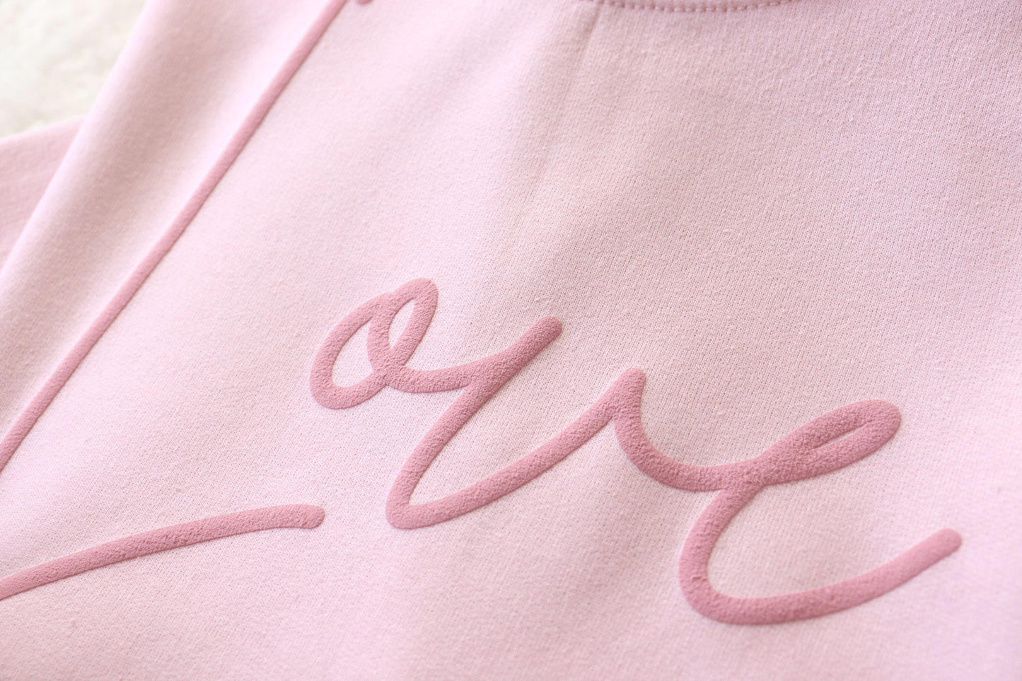 Love Puff Script Sweatshirt