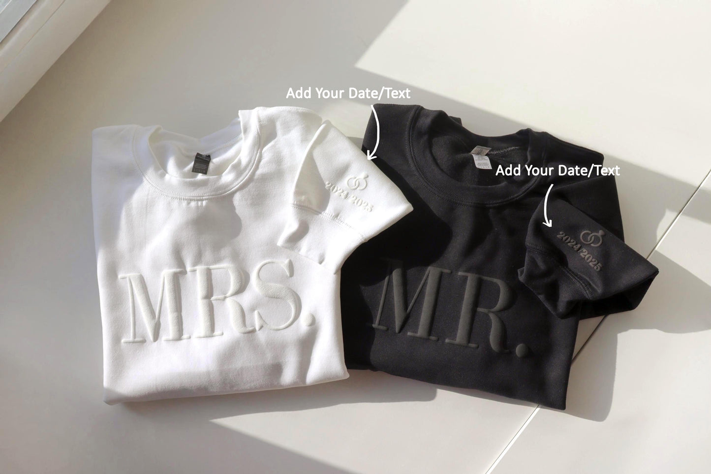 Mrs & Mr Personalized Puff Sweatshirt