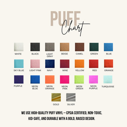 Custom Team Name Puff Crewneck Sweatshirt