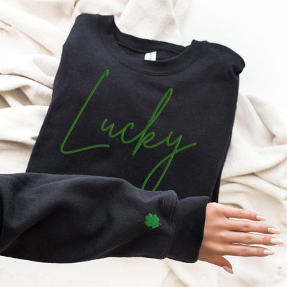 Lucky Puff Sweatshirt, 3D Sweatshirt, Puff Sweatshirt, St Patrick's Day Sweatshirt, Shamrock Sweatshirt, Gift for St Patrick's Day