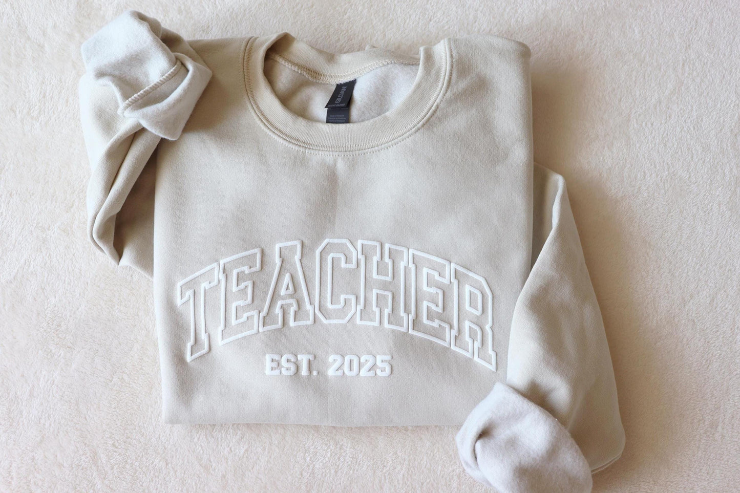 Teacher Personalized Puff Sweatshirt