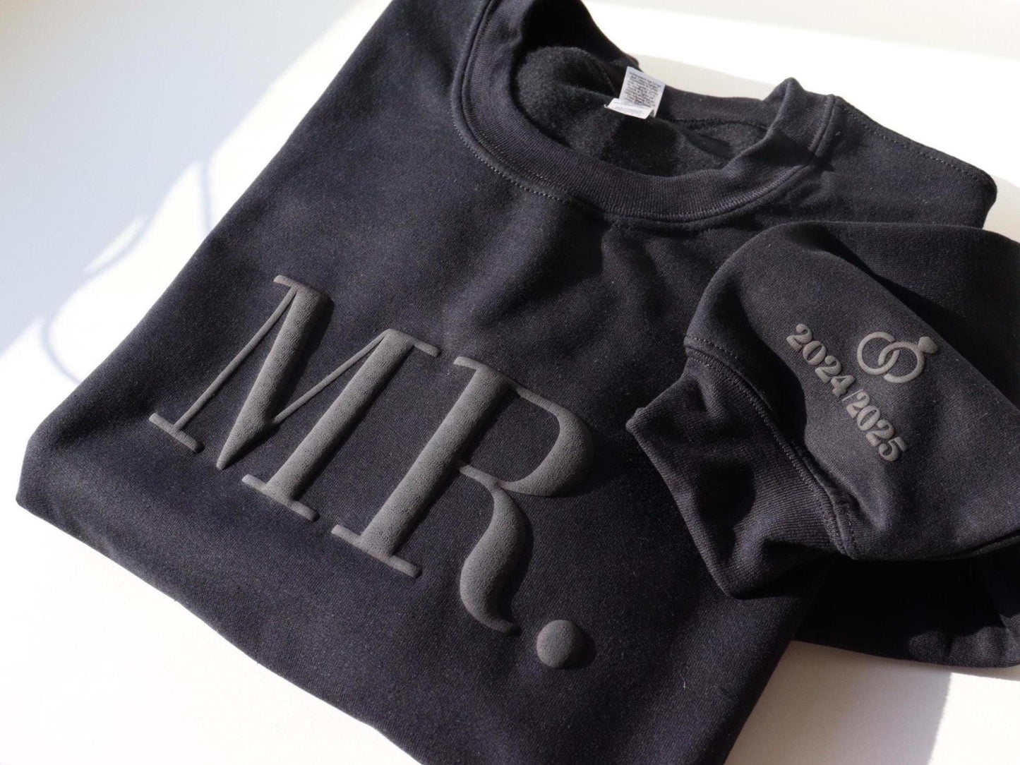 Mrs & Mr Personalized Puff Sweatshirt