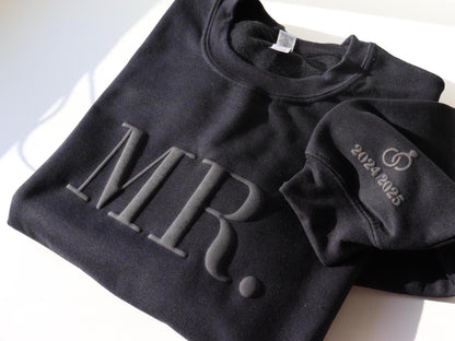 Mrs & Mr Personalized Puff Sweatshirt