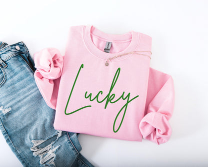 Lucky Puff Sweatshirt, 3D Sweatshirt, Puff Sweatshirt, St Patrick's Day Sweatshirt, Shamrock Sweatshirt, Gift for St Patrick's Day