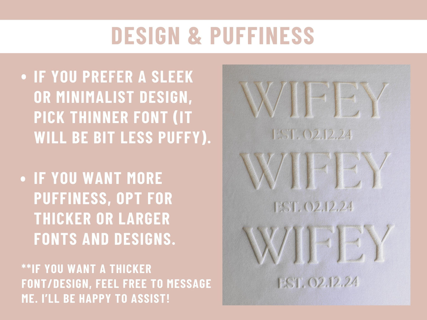 Bride & Groom Personalized Puff Sweatshirt