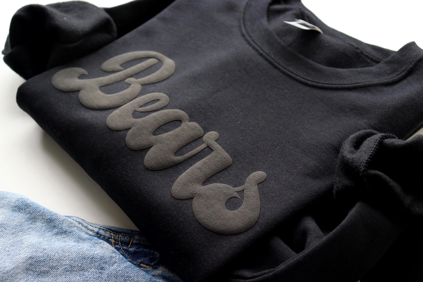 Custom Team Name Puff Crewneck Sweatshirt