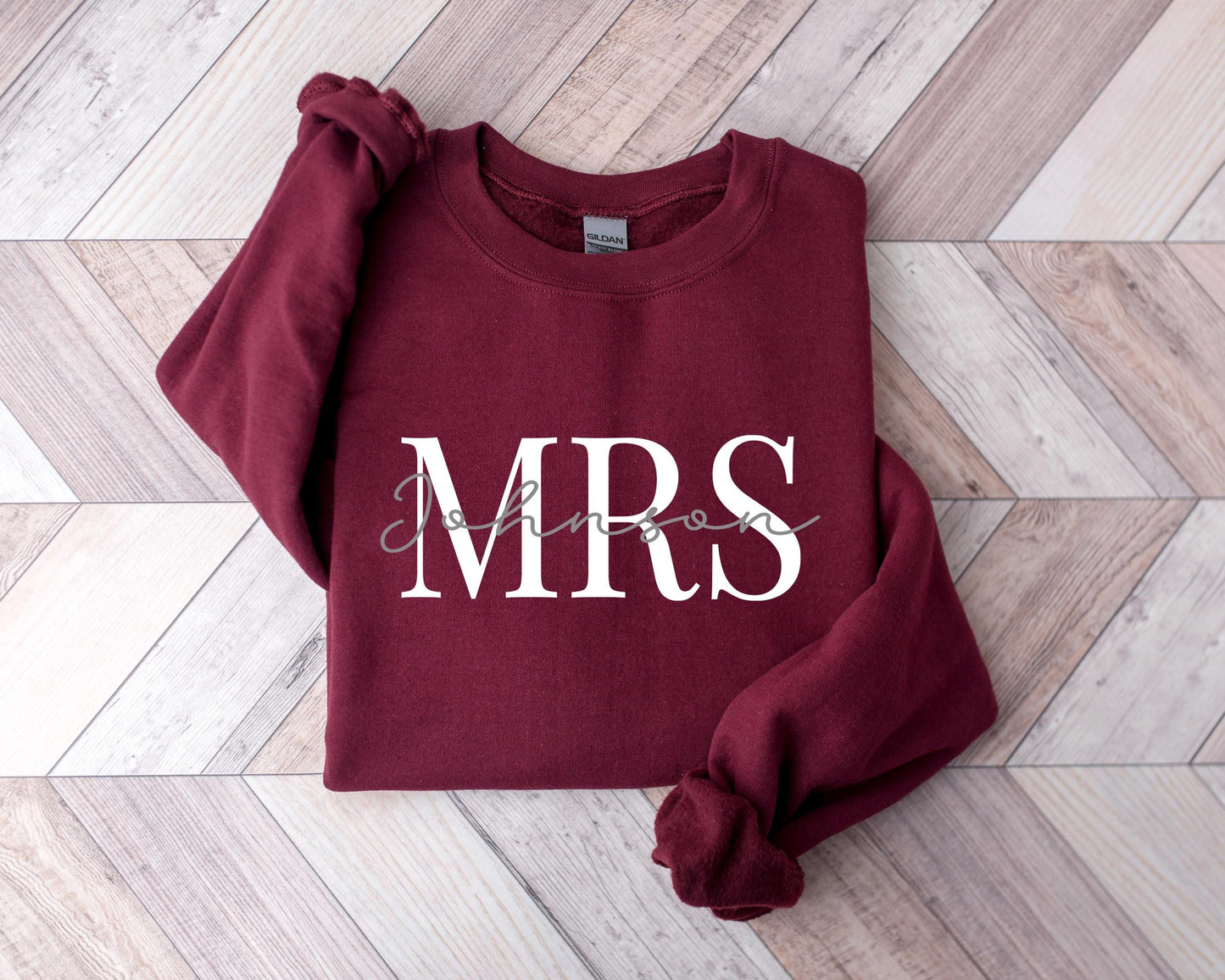 Mr & Mrs Personalized Puff Sweatshirt