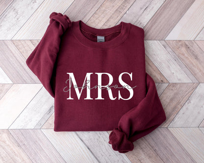 Mr & Mrs Personalized Puff Sweatshirt