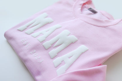 Mama Puff Personalized Embossed Sweatshirt
