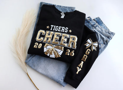 Cheer Sweatshirt Personalized with Glitter and Puff