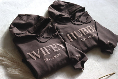 Wifey & Hubby Personalized Puff Sweatshirt