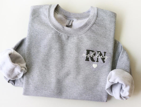 RN Personalized Puff Sweatshirt