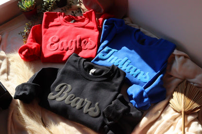 Team Name Personalized Puff Sweatshirt