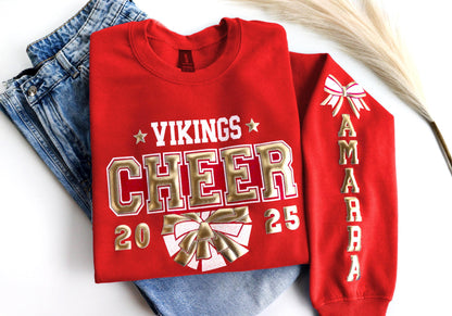 Cheer Sweatshirt Personalized with Glitter and Puff