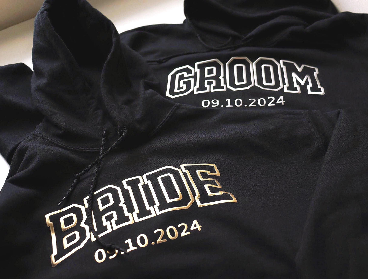 Bride & Groom Personalized Puff Hoodie