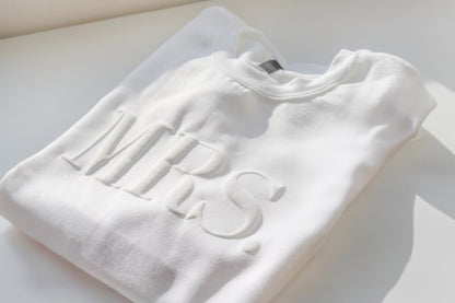 Mrs & Mr Personalized Puff Sweatshirt