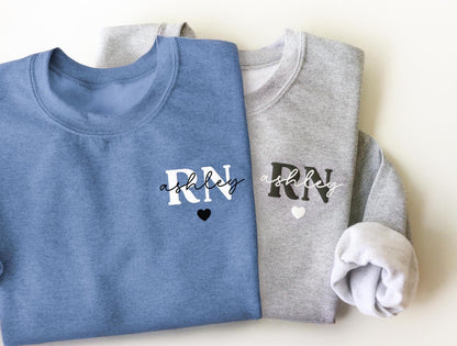 RN Personalized Puff Sweatshirt