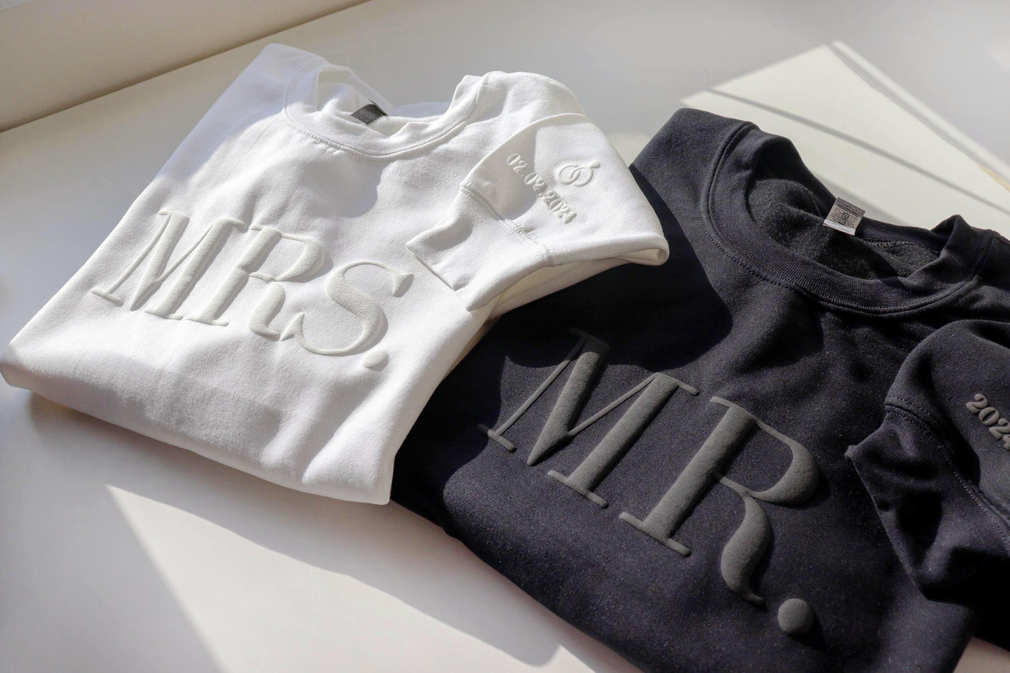 Mrs & Mr Personalized Puff Sweatshirt