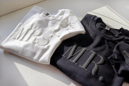 Mrs & Mr Personalized Puff Sweatshirt